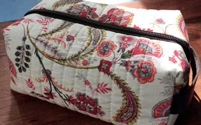 Trousse de toilette molletonnée – Indienne & Lin